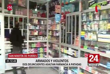 SMP: delincuentes armados roban farmacias con extrema violencia