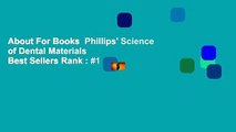 About For Books  Phillips' Science of Dental Materials  Best Sellers Rank : #1