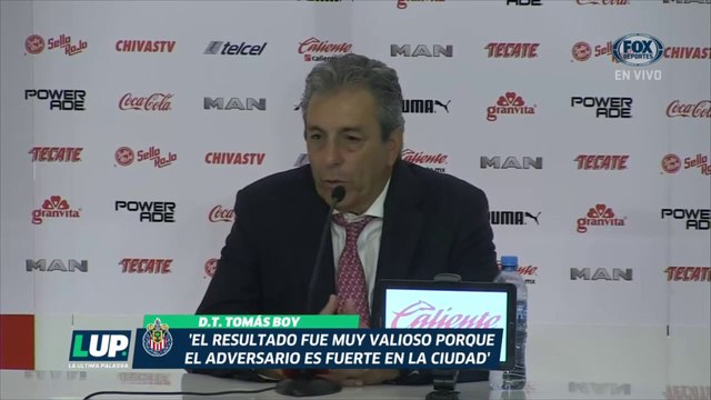 LUP: El resultado es muy valioso : Tomás Boy