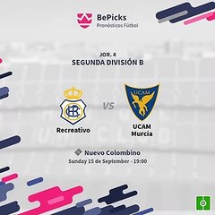 Recreativo vs UCAM Murcia  Jorn.4 2ªB Gr.IV 2019/2020 Los numeros.