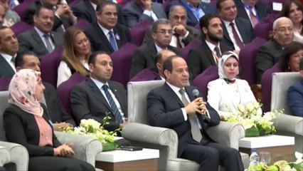 في مؤتمر شبابي.. السيسي يرد على تهم الفساد