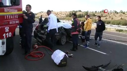 Ankara'da feci kaza: 3 ölü, 3 yaralı