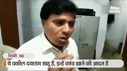 इन वकील साहब है कांच खाने का शौक, देखते ही देखते चट कर जाते हैं, ट्यूबलाइट और बल्ब