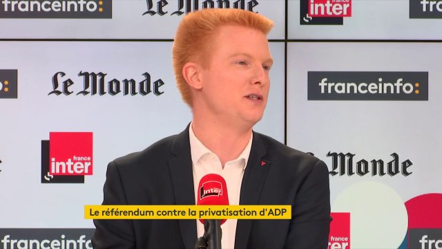 Adrien Quatennens sur le référendum sur la privatisation d'ADP : Si on atteint le million [de signatures], on pourra dire à @EmmanuelMacron que ça mérite d'être regardé