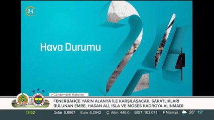 İşte hava durumu raporu