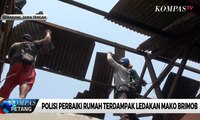 Polisi Perbaiki Rumah Terdampak Ledakan Mako Brimob