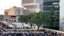 Hongkong: Polizei setzt Tränengas und Wasserwerfer gegen Demonstranten ein