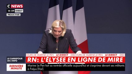 Marine Le Pen:«Nous vivons avec l'intime conviction que le sursaut pour la patrie viendra du peuple»