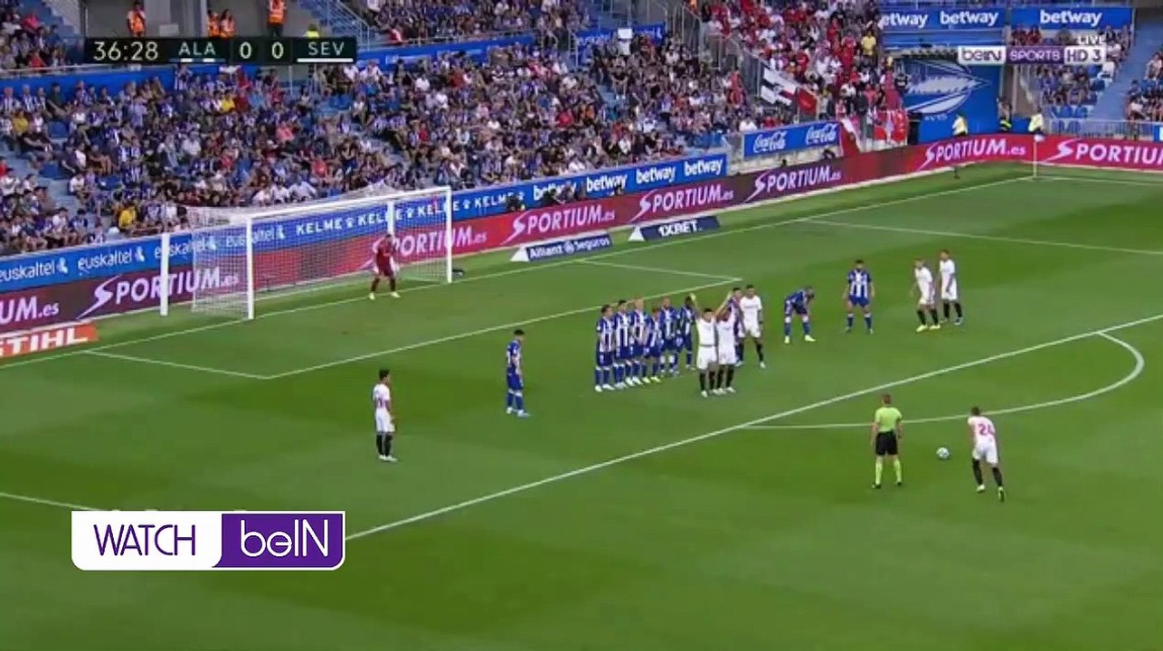 اهداف مباراة اشبيلية وديبورتيفو ألافيس بالدوري الاسباني