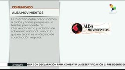 Colectivo ALBA expresa solidaridad con Venezuela