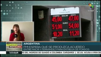 FMI pediría a Fernández y Macri acuerdo para desembolso de 5 mil mdd