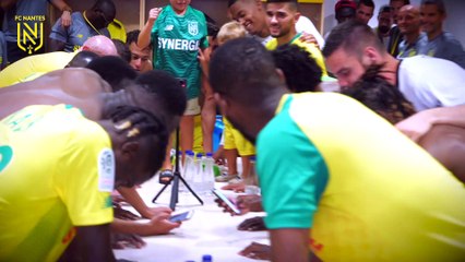 FC Nantes - Stade de Reims : la joie du vestiaire