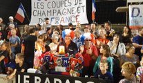 Ambiance dans au milieu des supporters du SUMA lors de la finale de la Coupe de France