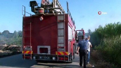 Antalya’da seraları tehdit eden sazlık yangını