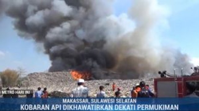 Kebakaran Terjadi di TPA Sampah Makassar