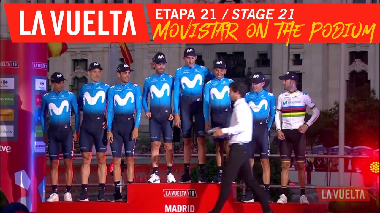 Movistar sur le podium / Movistar on the podium - Étape 21 / Stage 21 | La Vuelta 19
