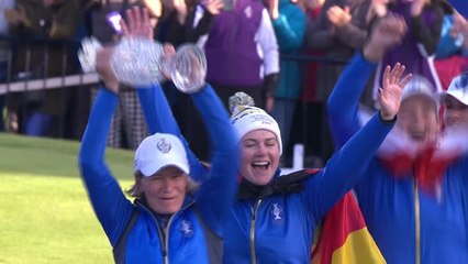 Solheim Cup: Day 3 - Europe claim trophy with final putt