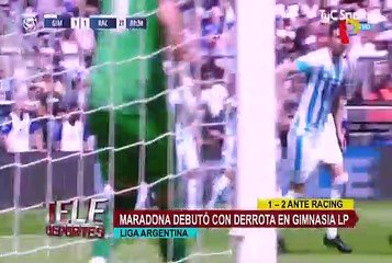 Maradona debutó como técnico con derrota en torneo argentino de fútbol