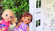 La muñeca Baby Alive Sara pinta casita!!! Jugando muñecas y juguetes con Andre para niñas y niños