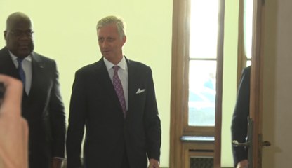 Félix Tshisekedi acueilli au Palais Royal par le Roi Philippe