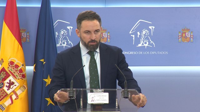 Abascal manifiesta su voto en contra para investidura de Sánchez