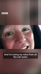 Sarah Thomas: Woman first to swim Channel four times non-stop