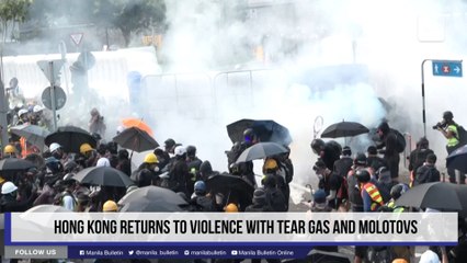 Hong Kong returns to violence with tear gas and Molotovs