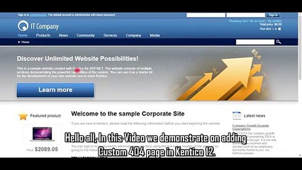 How to Add Custom 404 Page in Kentico 12 | Raybiztech | Kentico Gold Partner
