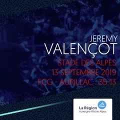 L'essai de Jeremy Valençot contre Aurillac en 2019
