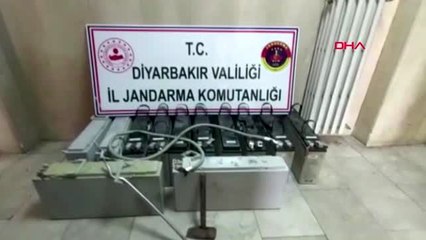 Diyarbakır baz istasyonunda akü hırsızlarına suçüstü