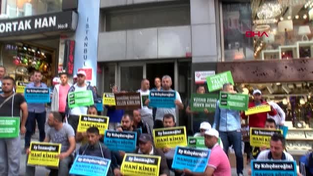 İbb'den işten çıkartılan bir grup işçi, chp il binası önünde oturma eylemine başladı