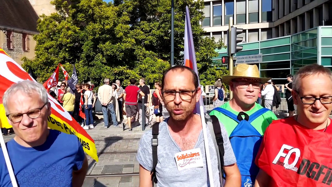 Besançon : rassemblement contre la fermeture annoncée de trésoreries dans le Doubs