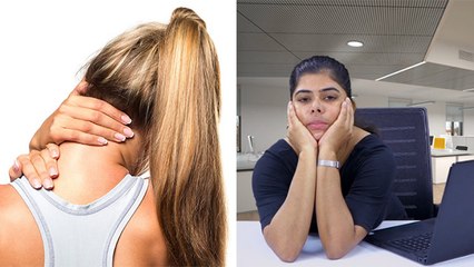 YOGA At your DESK for Cervical | ऑफिस की सीट पर बैठे - बैठे करें CERVICAL PAIN का इलाज | Boldsky