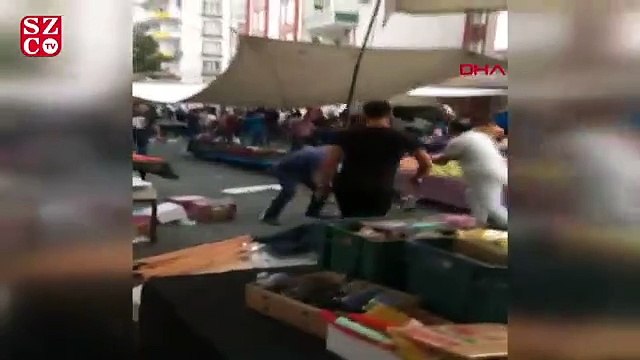 Tarafları ayırmak isteyen Deniz'in öldüğü kavga kamerada