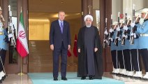 Cumhurbaşkanı Erdoğan, İran Cumhurbaşkanı Hasan Ruhani'yi Çankaya Köşkü’nde kabul etti