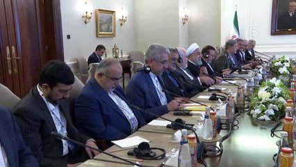 Cumhurbaşkanı Erdoğan ile İran Cumhurbaşkanı Ruhani'nin görüşmesi sona erdi