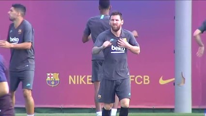 Leo Messi apura para llegar al partido frente al Dortmund
