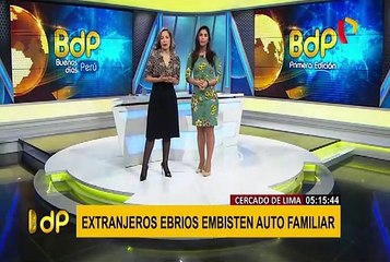 Cercado: sujeto en estado de ebriedad choca contra auto con familia