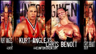 Kurt Angle vs Chris benoit WWE Unforgiven 2002 highlights