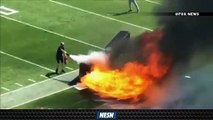 Nissan Stadium Field Bursts Into Flames Before Titans Vs. Colts
