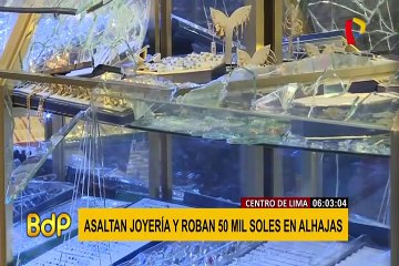 Centro de Lima: asaltan joyería y se llevan 50 mil soles en alhajas