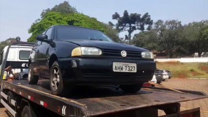 Carro recuperado é encaminhado para a delegacia