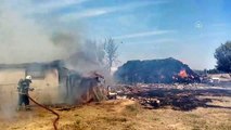 Malkara'da hayvan çiftliğinde yangın