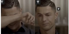 Cristiano Ronaldo llora desconsolado en plena entrevista al ver imágenes inéditas de su difunto padre