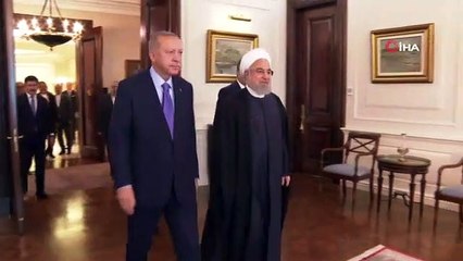 Başkan Erdoğan, Ruhani'yi Çankaya Köşkü'nde kabul etti