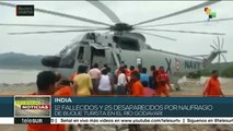 Naufragio de un buque hindú en el río Godavari deja 12 muertos
