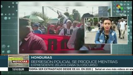 Reprimen policías a hondureños que marcharon este 15S