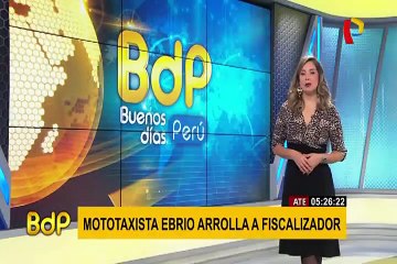 Ate: mototaxista en estado de ebriedad atropella a fiscalizador