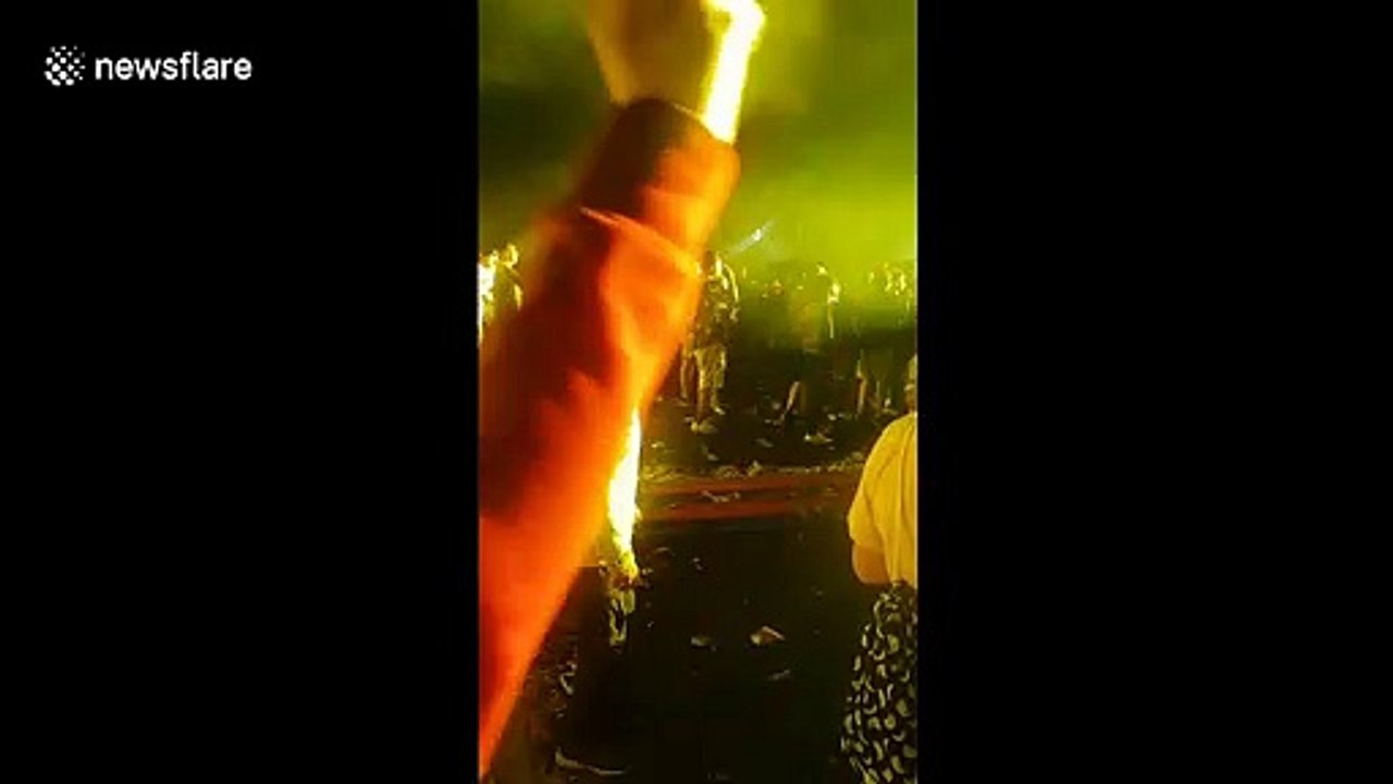 Old man spotted calmly dancing at rave during Dutch DJ’s set at Creamfields festival