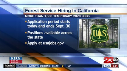 Download Video: United States Department of Agriculture's Forest Service hiring for 2020 temporary positions in California